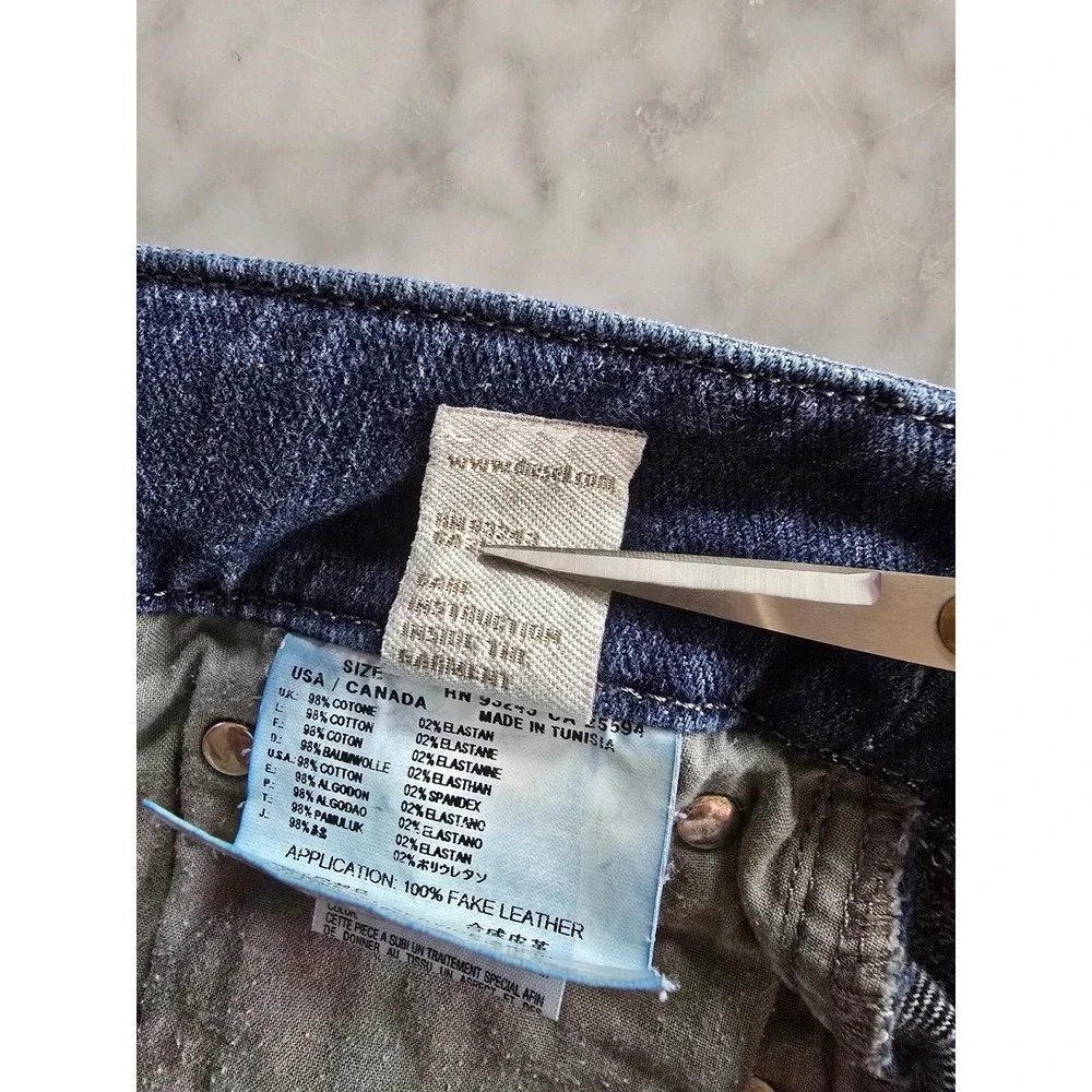 Diesel Ronhar 008RR Womens Low Rise Flare Jeans‎ Dark Wash Size 27x30 Stretch